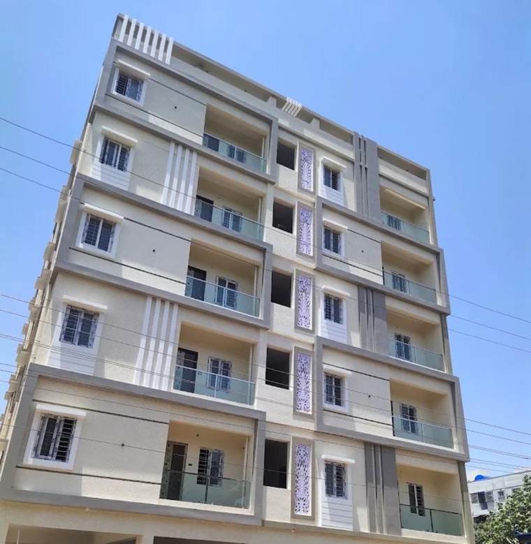 Completed apartment building